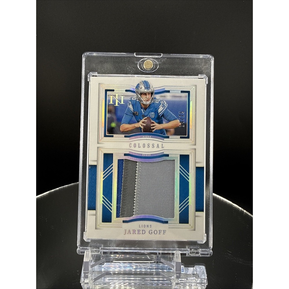 Jared Goff 2023 Panini National Treasures Colossal Materials Holo Silver /25